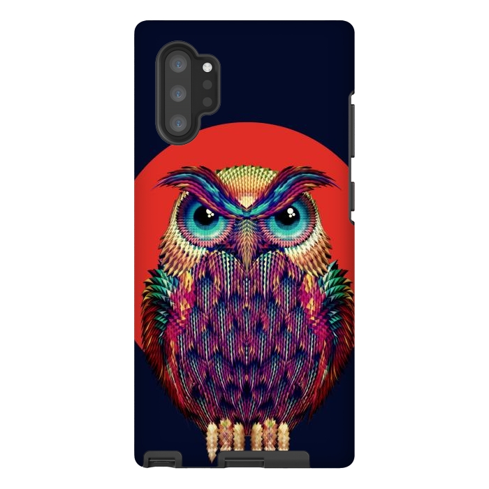 Galaxy Note 10 plus StrongFit Geometric Owl by Ali Gulec