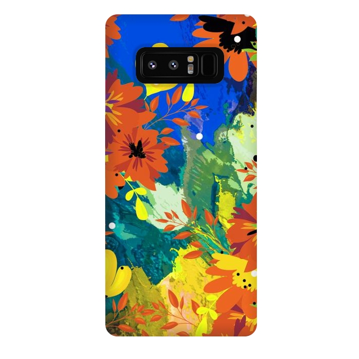 Galaxy Note 8 StrongFit Yellow foresf flowers by Josie
