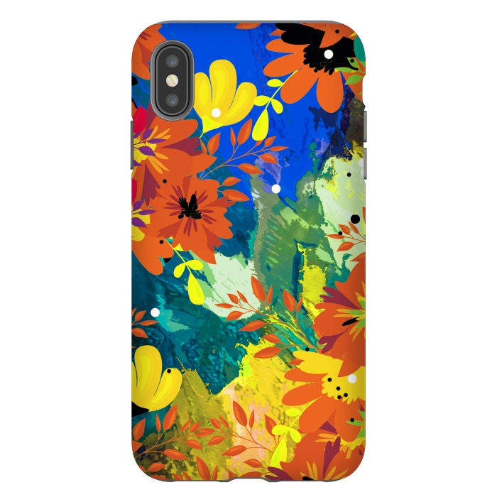iPhone Xs Max StrongFit Yellow foresf flowers by Josie