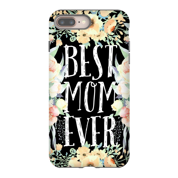 iPhone 7 plus StrongFit Best mom spring watercolor flowers  by Oana 