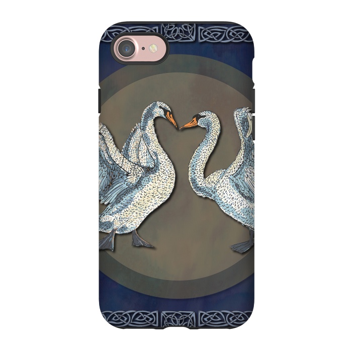 iPhone 7 StrongFit Dancing Swans by Lotti Brown