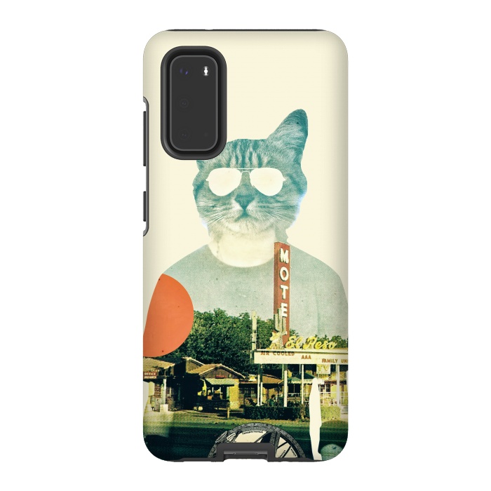 Galaxy S20 StrongFit Cool Cat by Ali Gulec