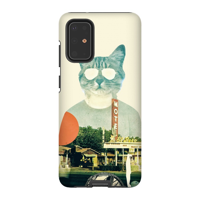 Galaxy S20 Plus StrongFit Cool Cat by Ali Gulec
