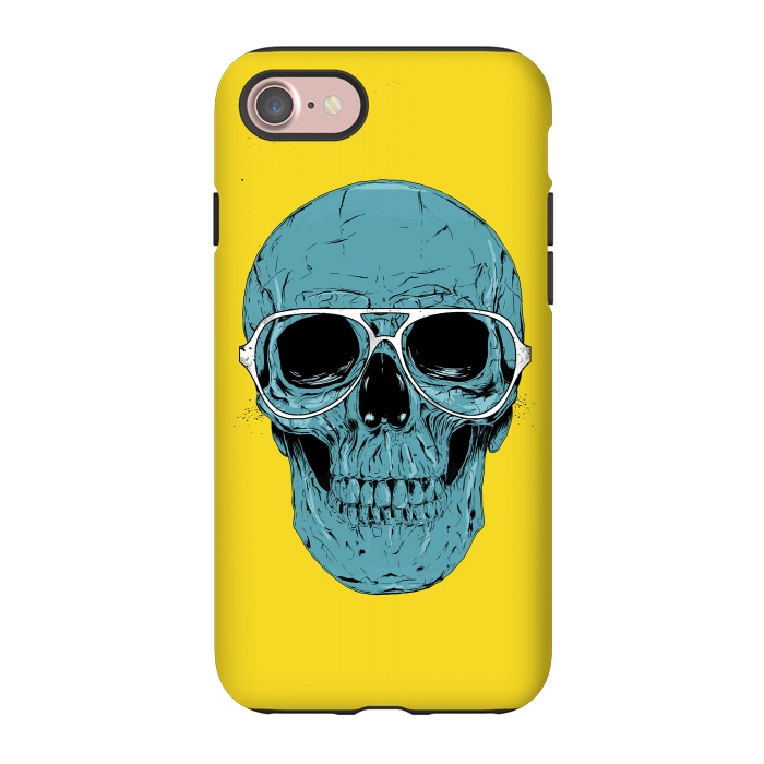 iPhone 7 StrongFit Blue skull by Balazs Solti