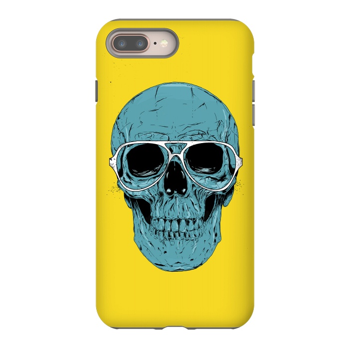 iPhone 7 plus StrongFit Blue skull by Balazs Solti