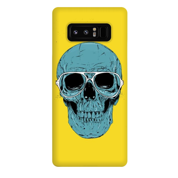 Galaxy Note 8 StrongFit Blue skull by Balazs Solti