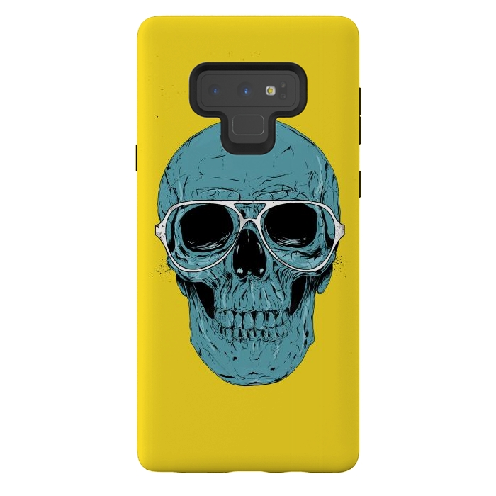 Galaxy Note 9 StrongFit Blue skull by Balazs Solti