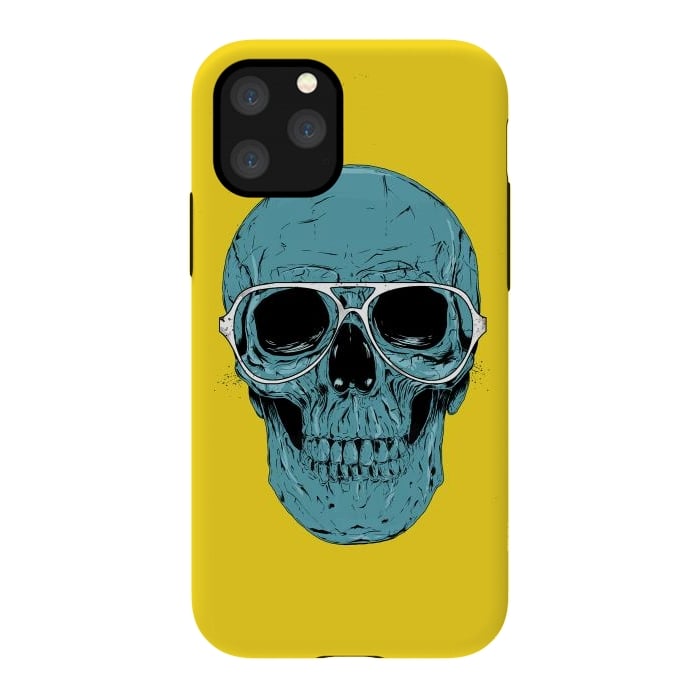 iPhone 11 Pro StrongFit Blue skull by Balazs Solti