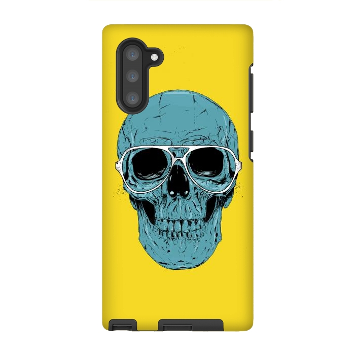 Galaxy Note 10 StrongFit Blue skull by Balazs Solti