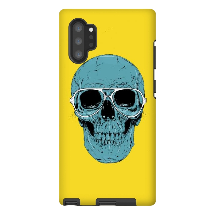 Galaxy Note 10 plus StrongFit Blue skull by Balazs Solti