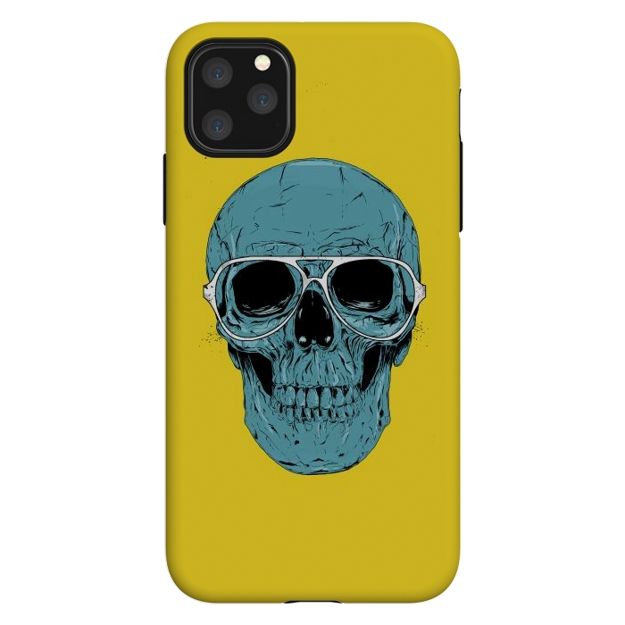 iPhone 11 Pro Max StrongFit Blue skull by Balazs Solti