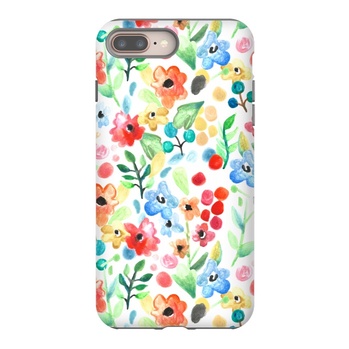 iPhone 7 plus StrongFit Flourish - Watercolour Floral by Tangerine-Tane