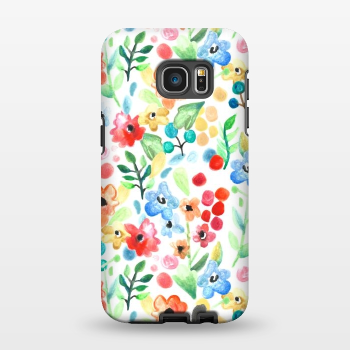 Galaxy S7 EDGE StrongFit Flourish - Watercolour Floral by Tangerine-Tane