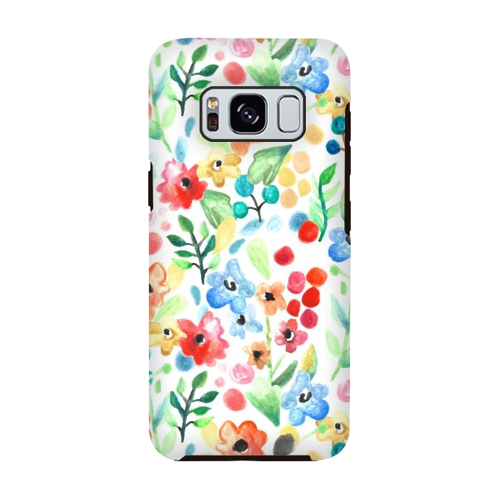 Galaxy S8 StrongFit Flourish - Watercolour Floral by Tangerine-Tane