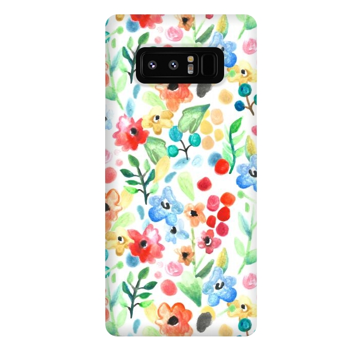 Galaxy Note 8 StrongFit Flourish - Watercolour Floral by Tangerine-Tane