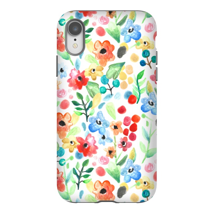 iPhone Xr StrongFit Flourish - Watercolour Floral by Tangerine-Tane