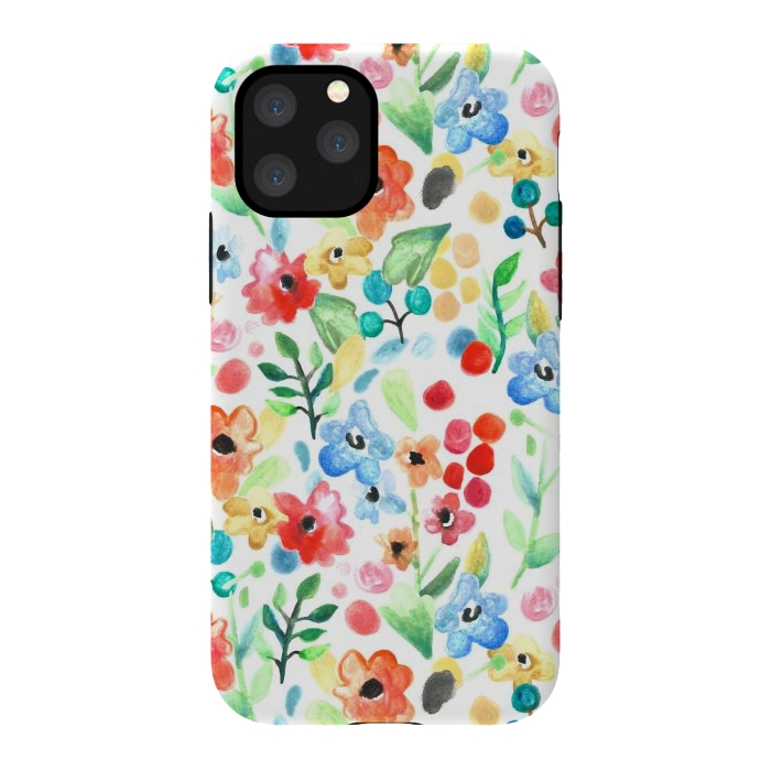iPhone 11 Pro StrongFit Flourish - Watercolour Floral by Tangerine-Tane