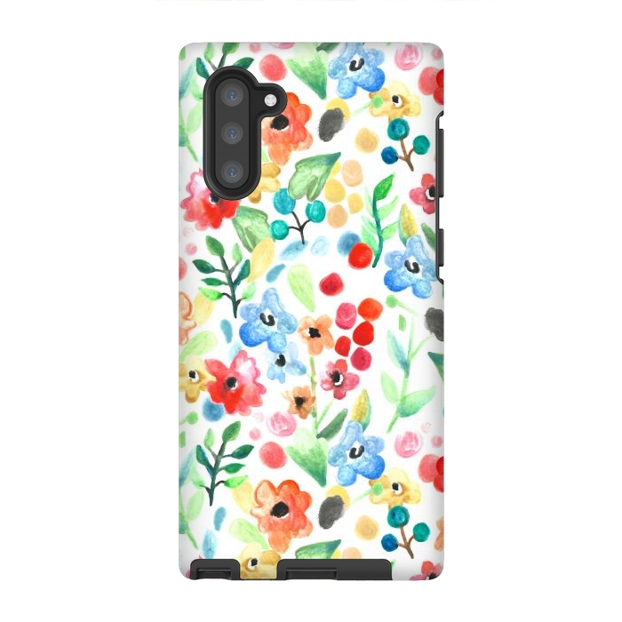 Galaxy Note 10 StrongFit Flourish - Watercolour Floral by Tangerine-Tane
