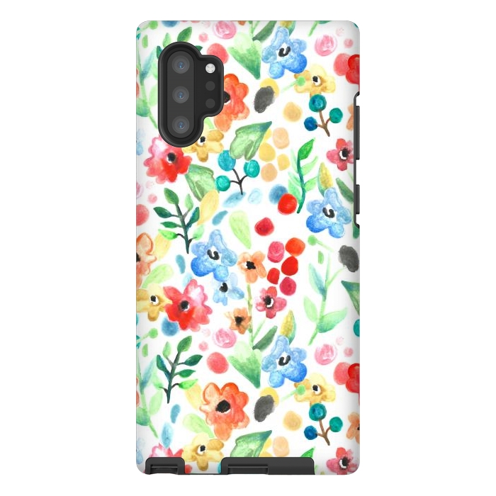 Galaxy Note 10 plus StrongFit Flourish - Watercolour Floral by Tangerine-Tane