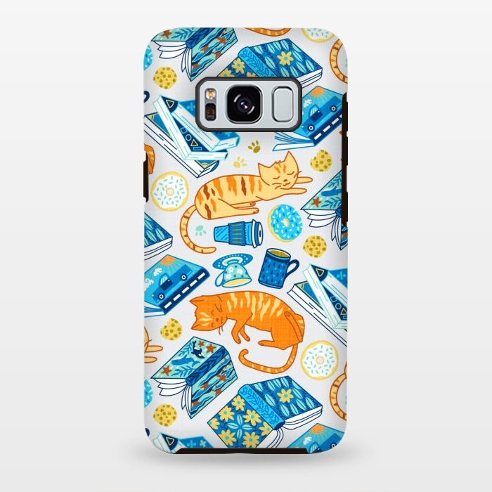 Galaxy S8 plus StrongFit Tea Party Cat-Book Vibes  by Tigatiga