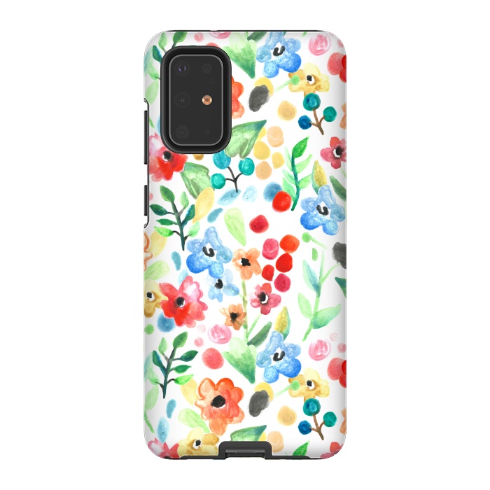 Galaxy S20 Plus StrongFit Flourish - Watercolour Floral by Tangerine-Tane