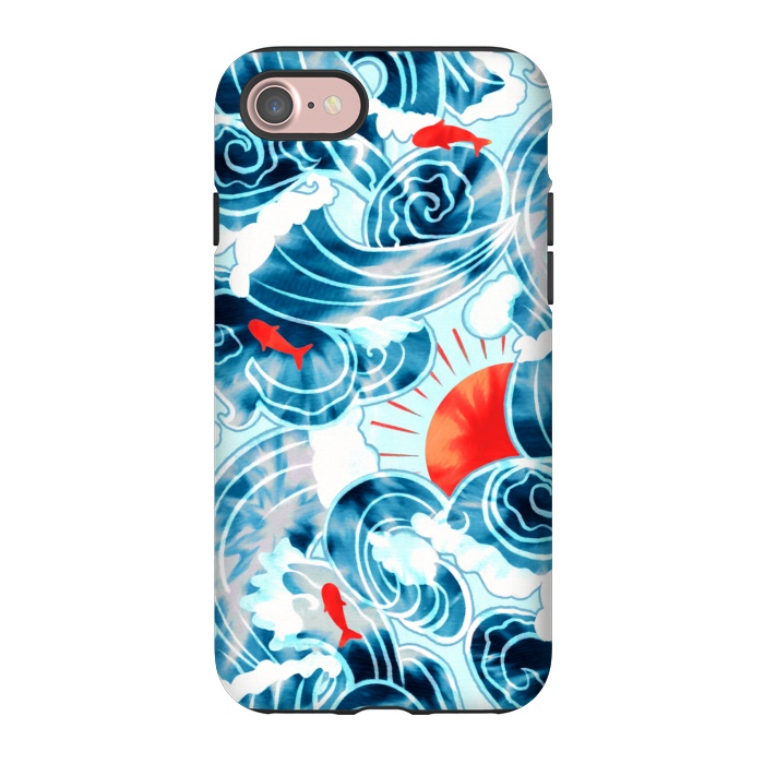 iPhone 7 StrongFit Ocean Tide Dye  by Tigatiga