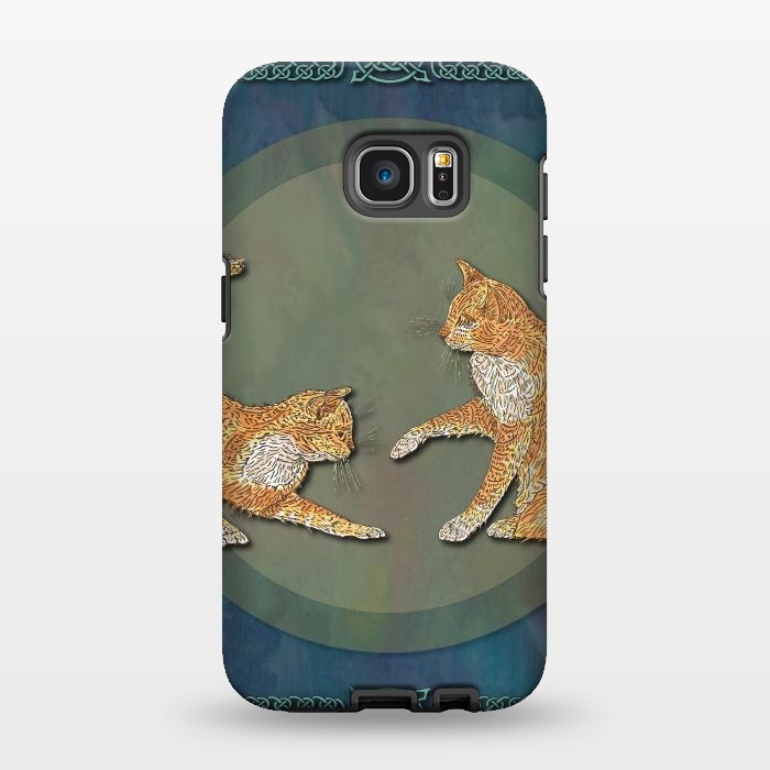 Galaxy S7 EDGE StrongFit Ginger Cats by Lotti Brown