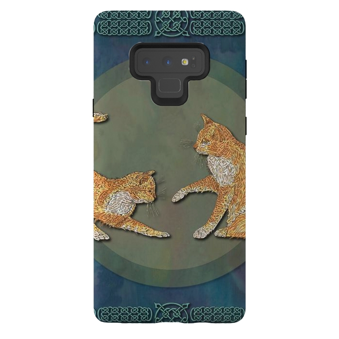 Galaxy Note 9 StrongFit Ginger Cats by Lotti Brown