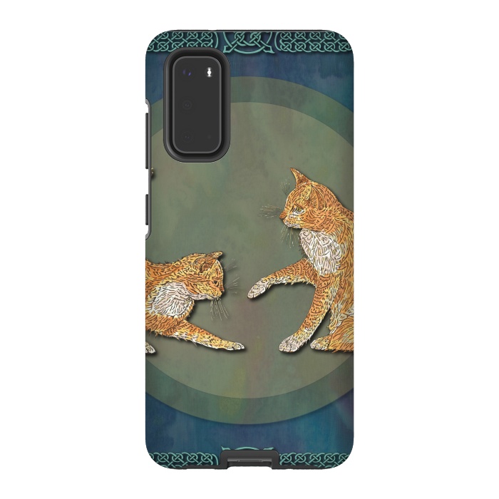 Galaxy S20 StrongFit Ginger Cats by Lotti Brown