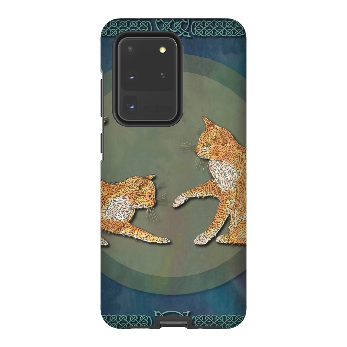 Galaxy S20 Ultra StrongFit Ginger Cats by Lotti Brown