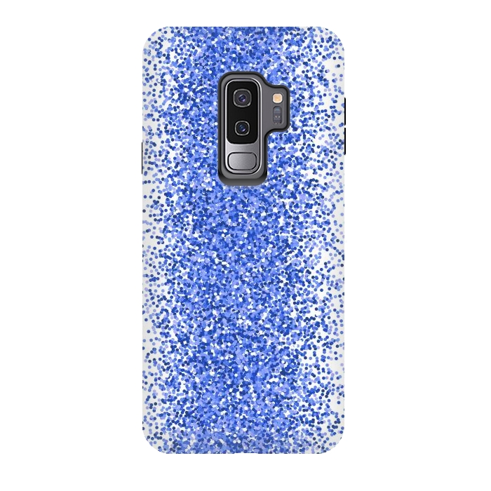 Galaxy S9 plus StrongFit Blue Sparkles by Martina