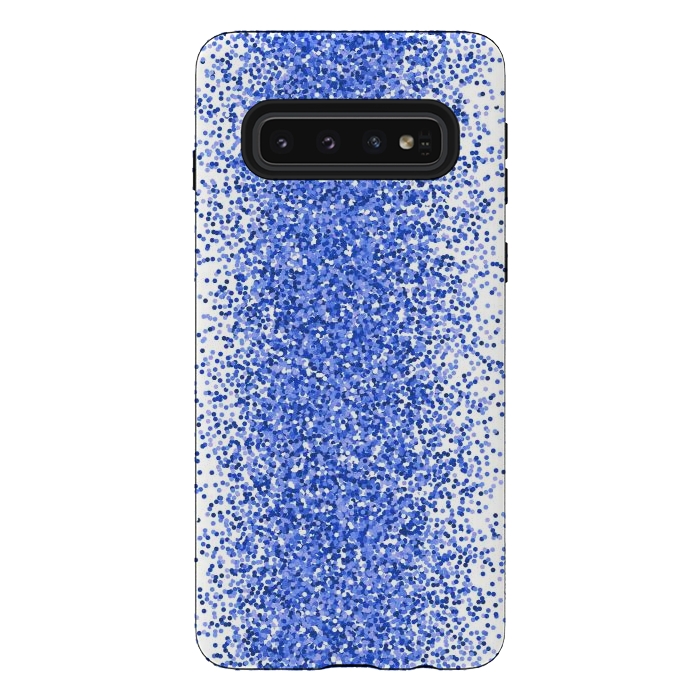 Galaxy S10 StrongFit Blue Sparkles by Martina