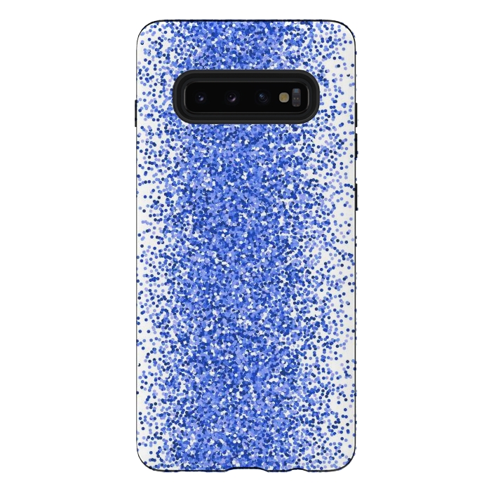 Galaxy S10 plus StrongFit Blue Sparkles by Martina