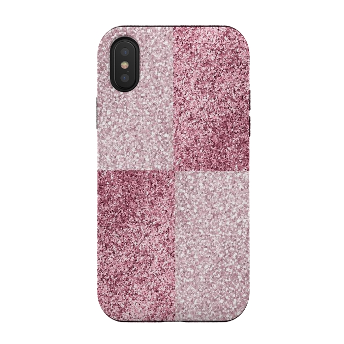 iPhone Xs / X StrongFit Pink Glitter by Martina