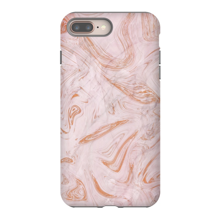iPhone 7 plus StrongFit Rose Gold Marble by Martina