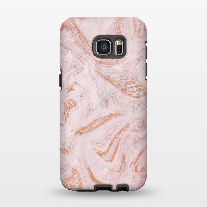 Galaxy S7 EDGE StrongFit Rose Gold Marble by Martina