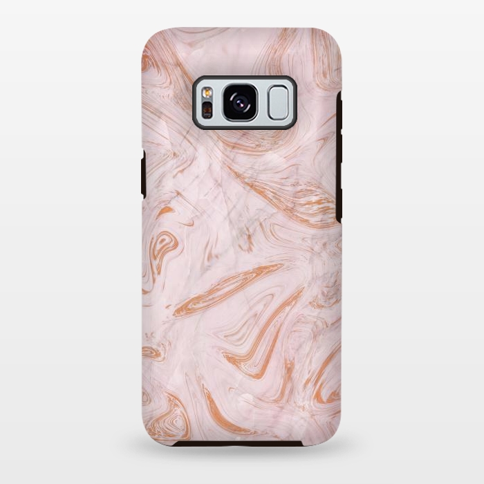 Galaxy S8 plus StrongFit Rose Gold Marble by Martina