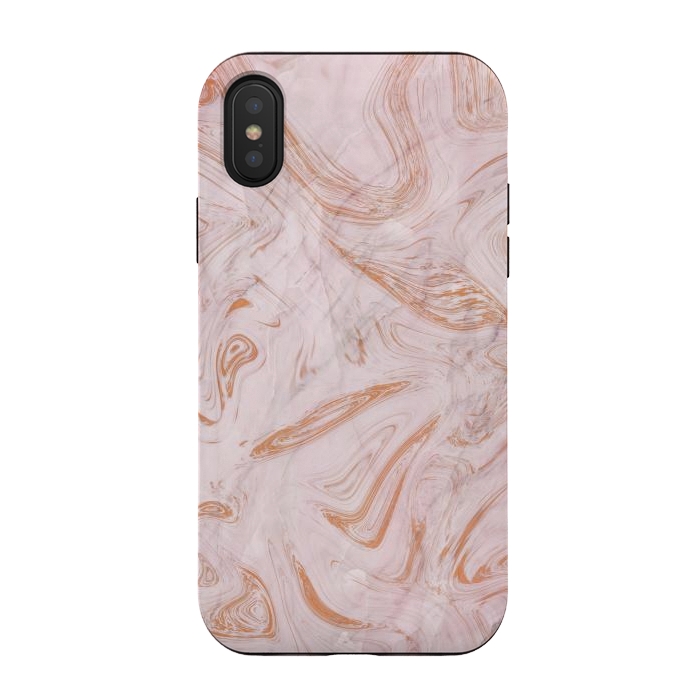 iPhone Xs / X StrongFit Rose Gold Marble by Martina