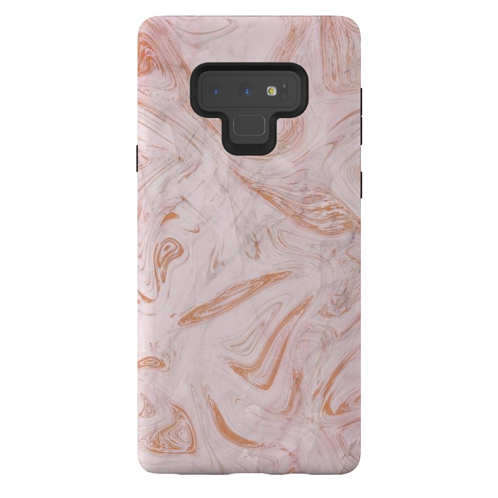 Galaxy Note 9 StrongFit Rose Gold Marble by Martina