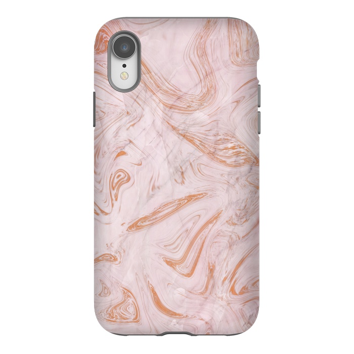 iPhone Xr StrongFit Rose Gold Marble by Martina