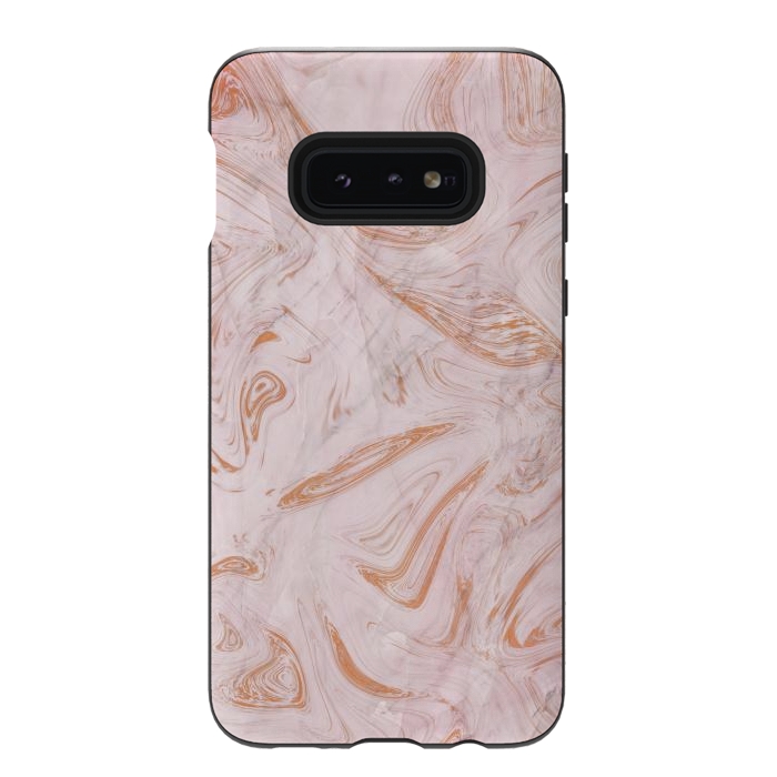 Galaxy S10e StrongFit Rose Gold Marble by Martina