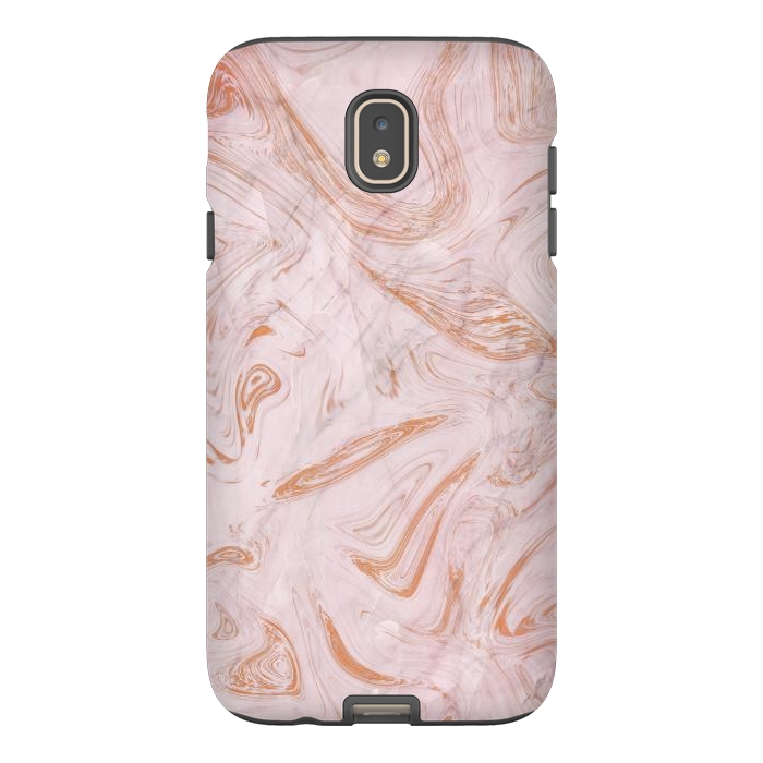 Galaxy J7 StrongFit Rose Gold Marble by Martina