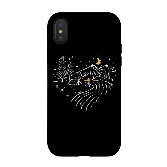 iPhone Xs / X StrongFit Camping in Love by Afif Quilimo