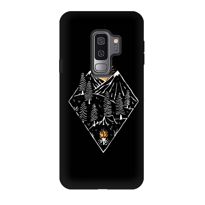 Galaxy S9 plus StrongFit Camping Fire by Afif Quilimo