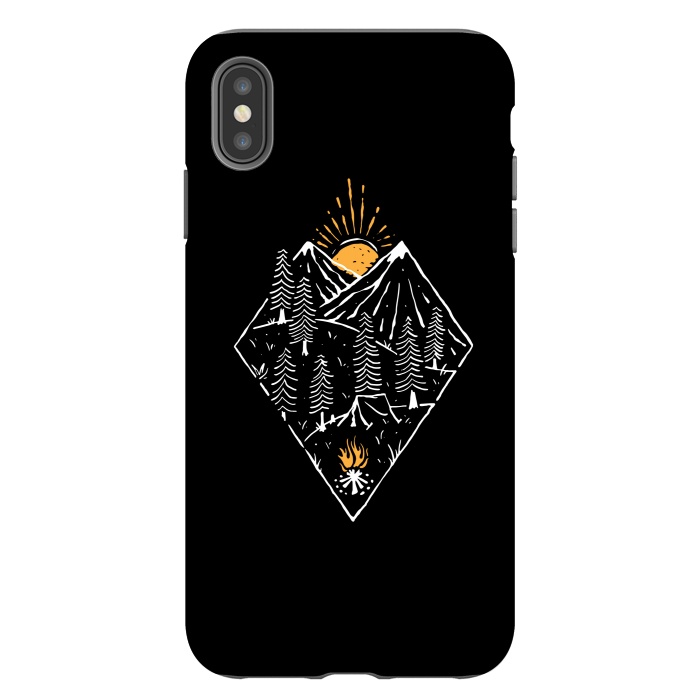 iPhone Xs Max StrongFit Camping Fire by Afif Quilimo