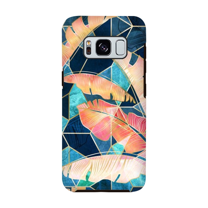 Galaxy S8 StrongFit Marbled Topical Sunset by gingerlique