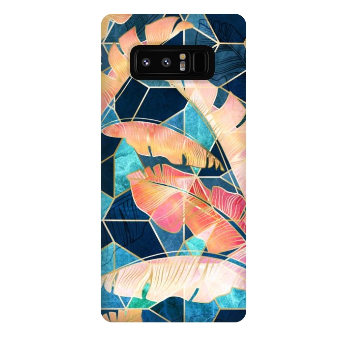 Galaxy Note 8 StrongFit Marbled Topical Sunset by gingerlique