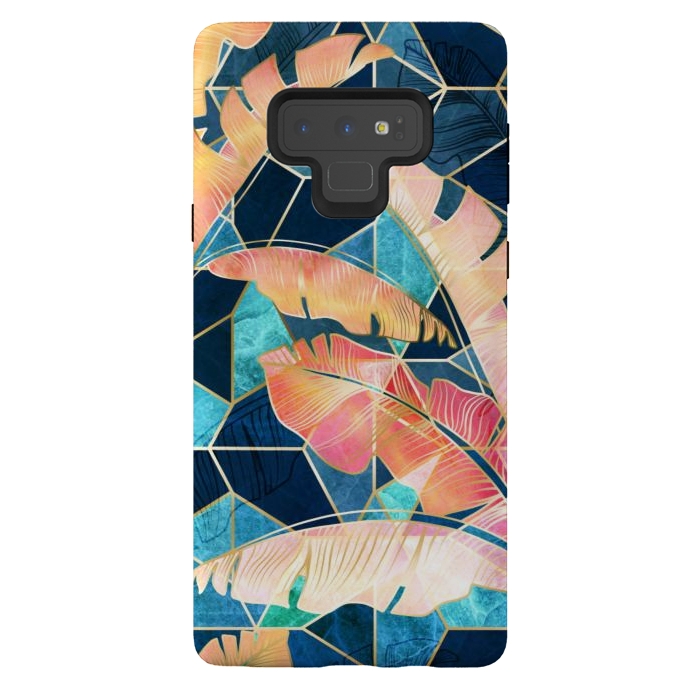 Galaxy Note 9 StrongFit Marbled Topical Sunset by gingerlique