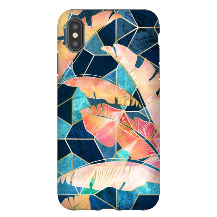iPhone Xs Max StrongFit Marbled Topical Sunset by gingerlique