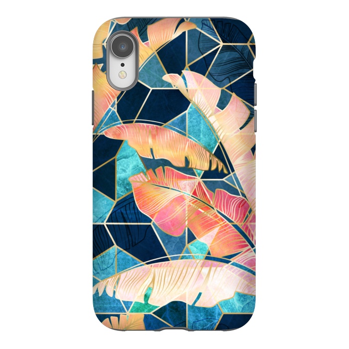 iPhone Xr StrongFit Marbled Topical Sunset by gingerlique